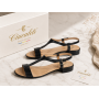 Marimea 39, 40 Sandale dama negre din piele naturala box LS16NBOX2